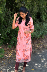 Light Pink Organza kurti